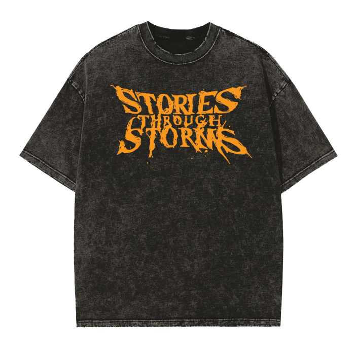 Orange Logo Vintage Washed T-Shirt